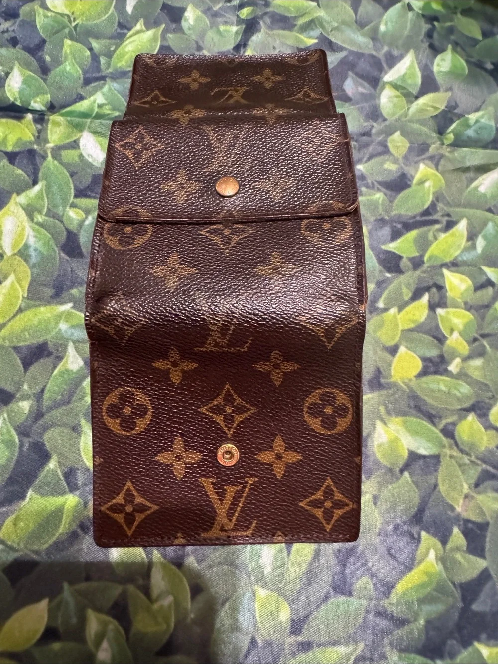 Louis Vuitton Brown Monogram Compact Wallet with Snap